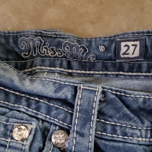 Miss Me boot cut jeans 27 long 34 embellished - Picture 5 of 7
